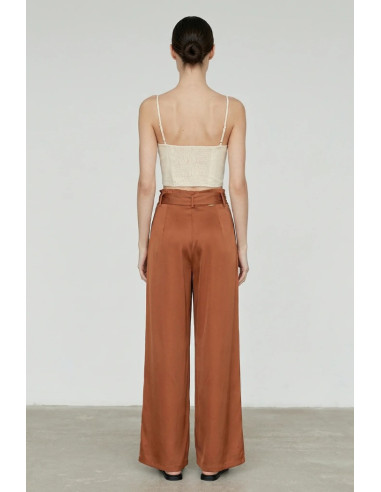 Influencer pantalone palazzo in tessuto fluido 05Y157 [092e4c43]