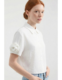 Influencer camicia con dettaglio tridimensionale 05Y161 [93ea7e39]