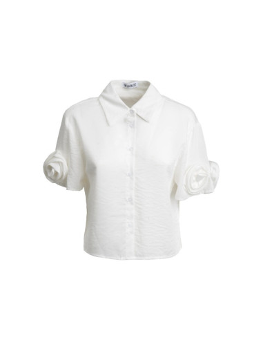 Influencer camicia con dettaglio tridimensionale 05Y161 [fdd1fc30]