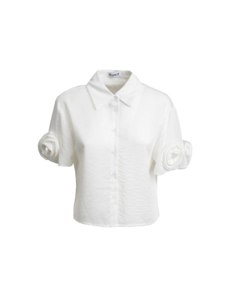 Influencer camicia con dettaglio tridimensionale 05Y161 [fdd1fc30]