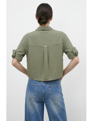 Influencer camicia con dettaglio tridimensionale 05Y161 [d85962b4]