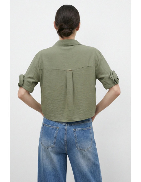 Influencer camicia con dettaglio tridimensionale 05Y161 [d85962b4]