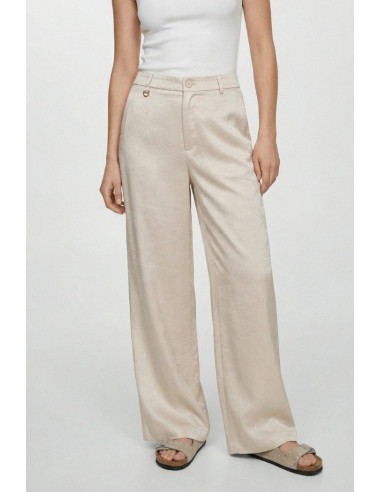 Influencer pantalone palazzo con finitura satinata 05Y167 [9adce60d]