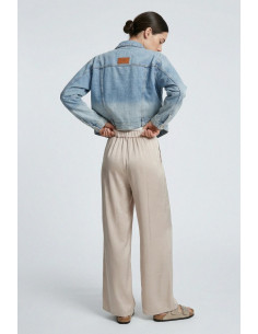 Influencer pantalone palazzo con finitura satinata 05Y167 [9adce60d] 2