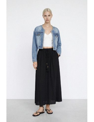Influencer gonna lunga fluida con laccio 05Y169 [732403ac]