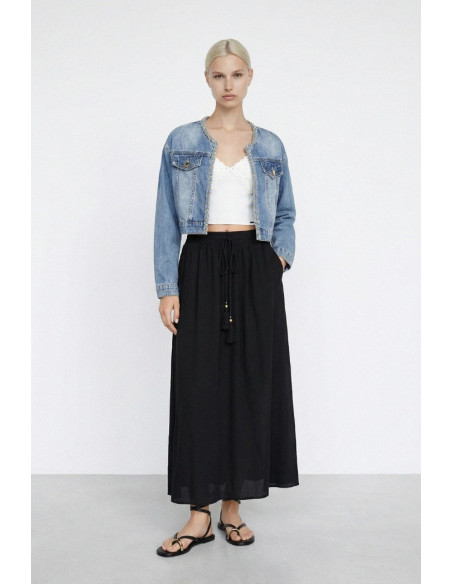 Influencer gonna lunga fluida con laccio 05Y169 [732403ac]