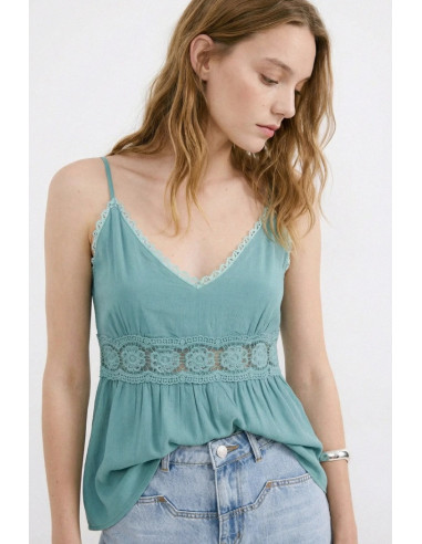 Influencer top con passamaneria in pizzo 05Y175 [4bd71477]