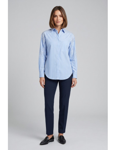 Fly Girl camicia rigata in misto cotone stretch 2665/02 [19869e62]