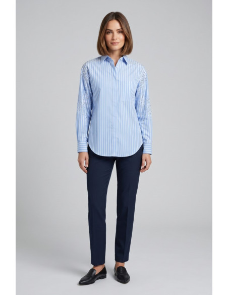 Fly Girl camicia rigata in misto cotone stretch 2665/02 [19869e62]