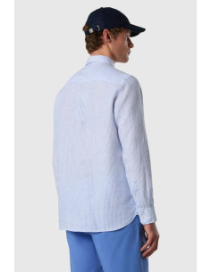 North Sails camicia in lino a righe bengalesi 664455 [3c2edc9e] 2