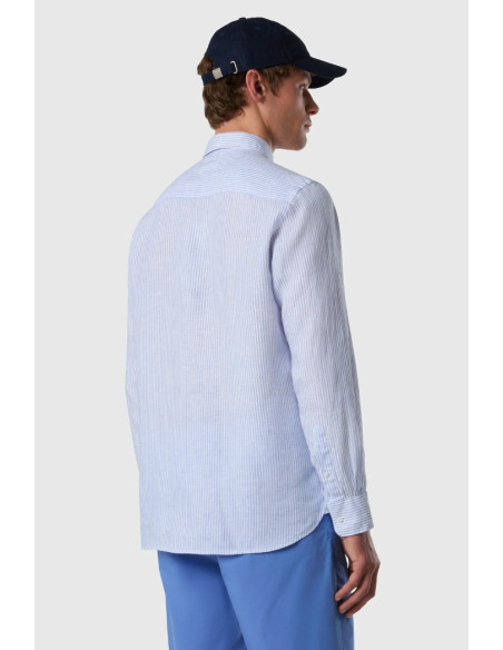 North Sails camicia in lino a righe bengalesi 664455 [e5089f93]