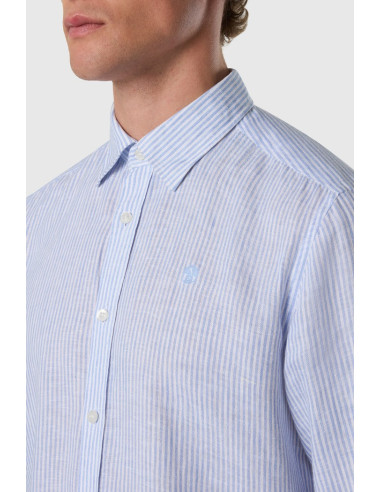 North Sails camicia in lino a righe bengalesi 664455 [52155e97]