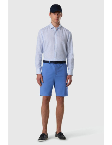 North Sails camicia in lino a righe bengalesi 664455 [e058d88d]