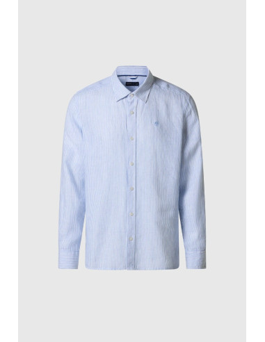 North Sails camicia in lino a righe bengalesi 664455 [397e9b80]