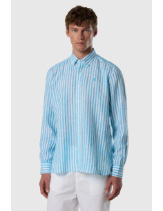 North Sails camicia in lino a maxi righe 664454 [a0d50a43]