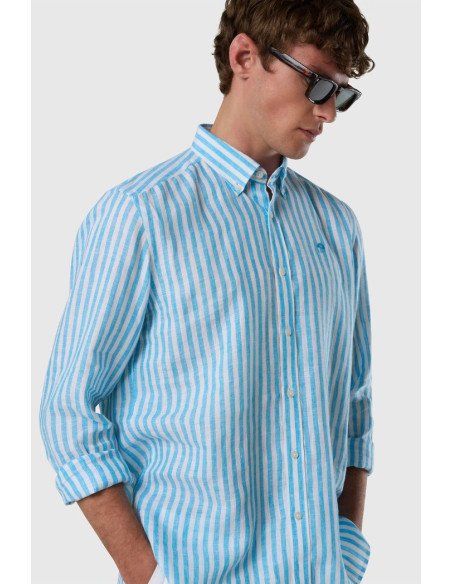 North Sails camicia in lino a maxi righe 664454 [cbbecf54]