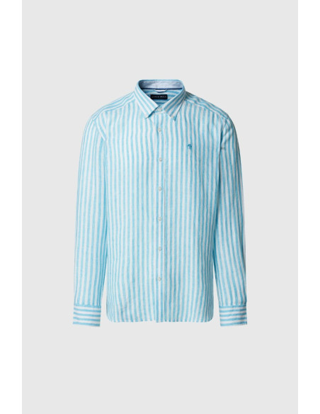 North Sails camicia in lino a maxi righe 664454 [a5854d5d]