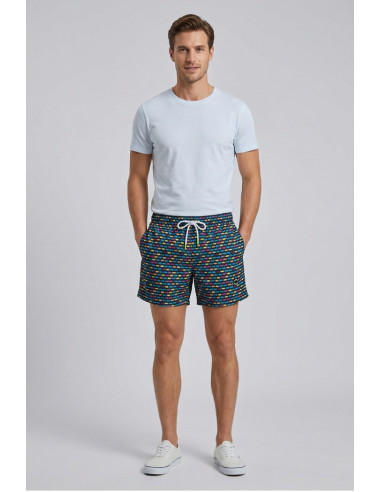 Markup bermuda mare con stampa micro all-over MK1971006 [8243d046]