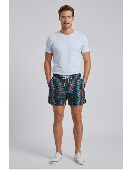 Markup bermuda mare con stampa micro all-over MK1971006 [8243d046]