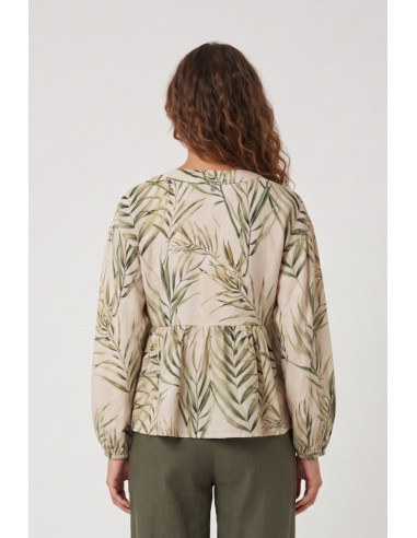 Fresh Flower casacca in mussola di cotone a fantasia FD636 [e832e0a8]