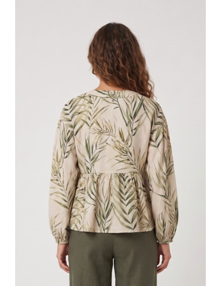 Fresh Flower casacca in mussola di cotone a fantasia FD636 [e832e0a8]