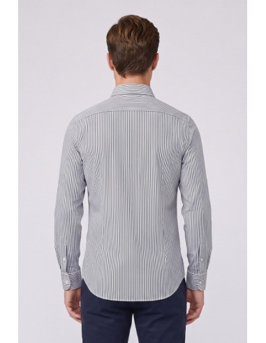 Markup camicia rigata in misto lino e cotone MK1930062 [c712a210]