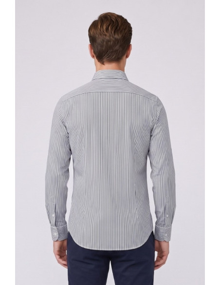 Markup camicia rigata in misto lino e cotone MK1930062 [c712a210]