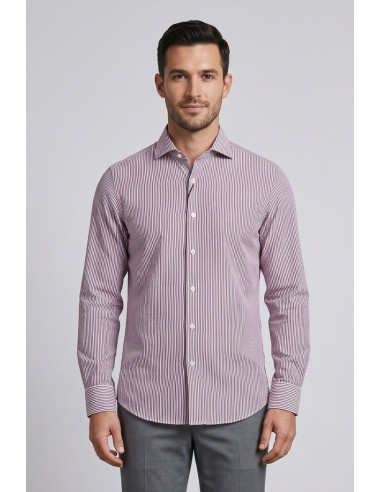 Markup camicia rigata in misto lino e cotone MK1930062 [132a64b2]