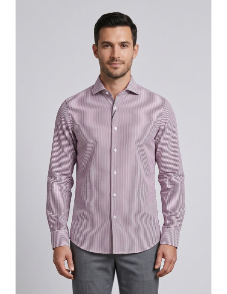 Markup camicia rigata in misto lino e cotone MK1930062 [132a64b2]