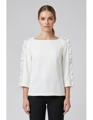 GM by Gai Mattiolo blusa con petali GM3849 [070d9fec]
