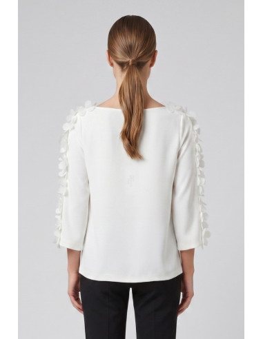 GM by Gai Mattiolo blusa con petali GM3849 [de2bdce1]
