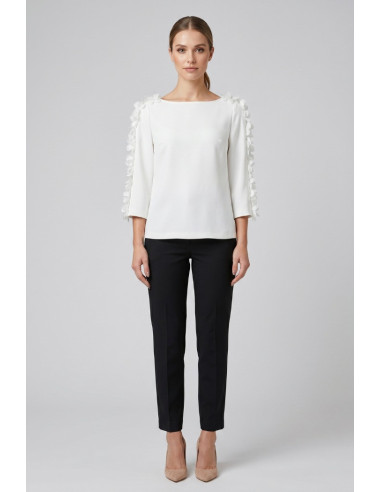 GM by Gai Mattiolo blusa con petali GM3849 [69361de5]