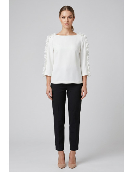 GM by Gai Mattiolo blusa con petali GM3849 [69361de5]