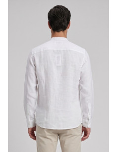 North Sails camicia con collo coreano in lino 664438 [5f78467d] 2