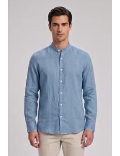 North Sails camicia con collo coreano in lino 664438 [cc348ca8]