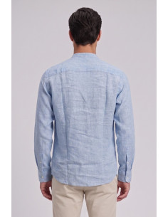 North Sails camicia con collo coreano in lino 664438 [cc348ca8] 2