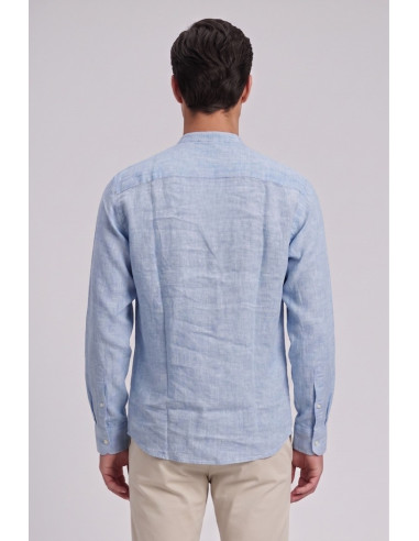 North Sails camicia con collo coreano in lino 664438 [1512cfa5]