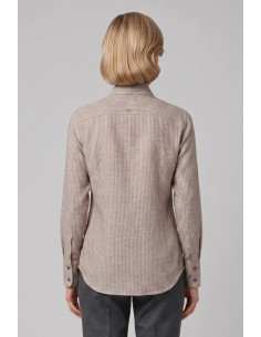 Markup camicia over rigata in misto cotone e lino MW1630010 [6890a5e5] 2