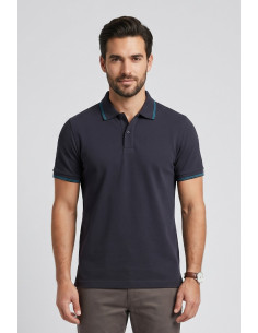 Guy polo in piquet con contrasti Cabrio781-pc M49903 [c7e7214b]