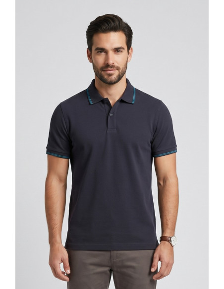 Guy polo in piquet con contrasti Cabrio781-pc M49903 [c7e7214b]