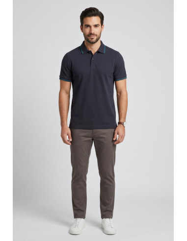 Guy polo in piquet con contrasti Cabrio781-pc M49903 [a9dca342]