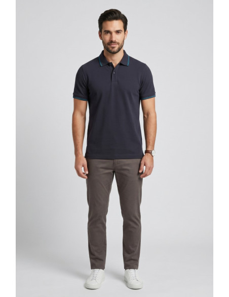 Guy polo in piquet con contrasti Cabrio781-pc M49903 [a9dca342]