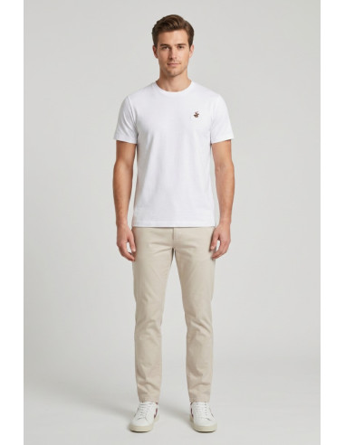 Beverly Hills Polo Club t-shirt in misto cotone e lino TS450030 [a10ad7a4]