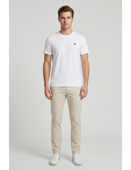 Beverly Hills Polo Club t-shirt in misto cotone e lino TS450030 [a10ad7a4]