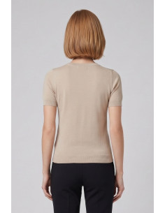 Fresh Flower maglia girocollo mezza manica con applicazioni FD469 [bbe0b750] 2
