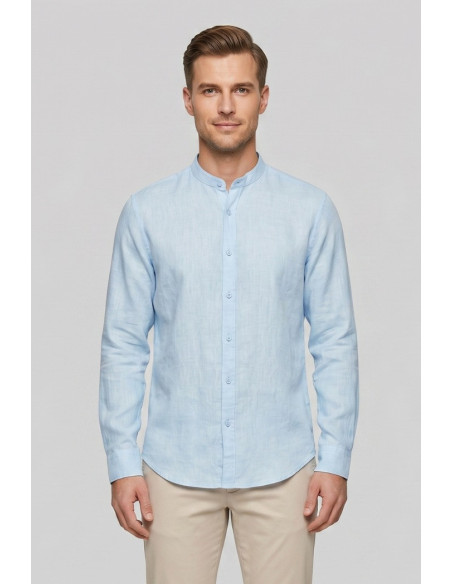 Urban Ring camicia coreana in lino UR1130019 [83c7857b]