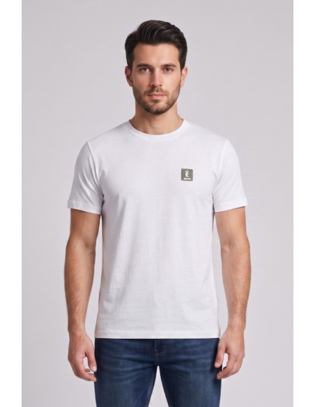 Datch t-shirt in cotone con patch logo DM8751 [d4c8f25f]