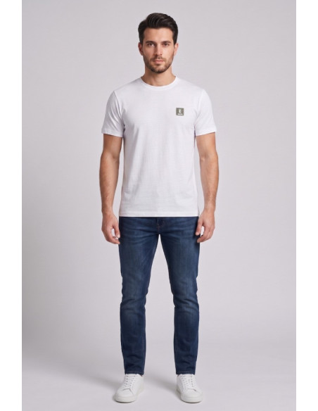 Datch t-shirt in cotone con patch logo DM8751 [baf37056]