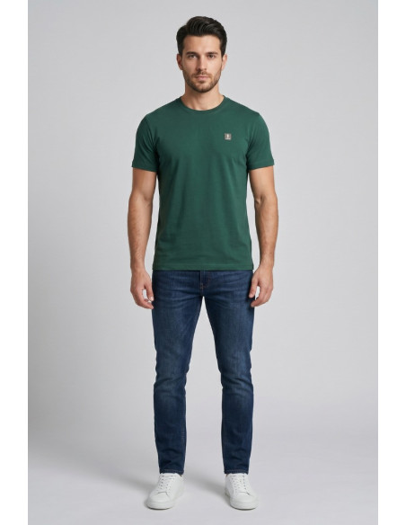 Datch t-shirt in cotone con patch logo DM8751 [384436d4]