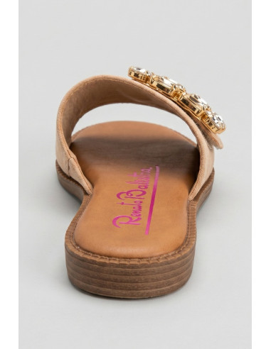 Renato Balestra ciabatta con applicazione pietre OU030 [78ff7fab]